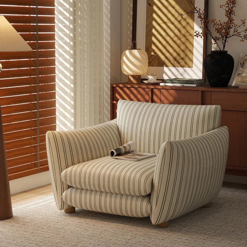 Premium antique balcony lazy comfortable sofa chair pinstripe y