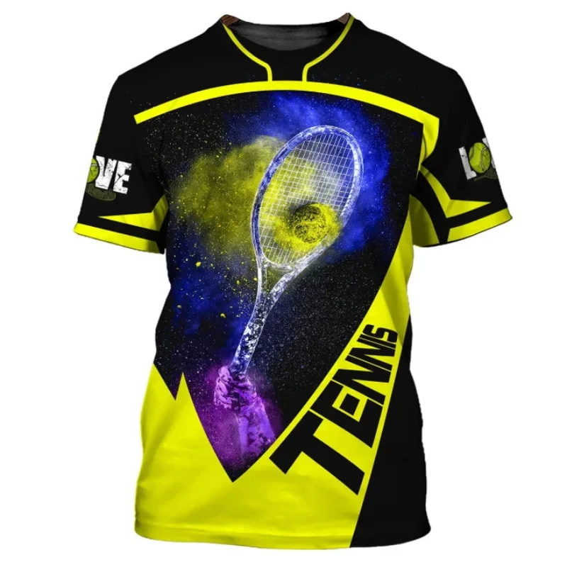 Custom Name Tennis T-Shirt For Men Women Full Print Short Sleeve Tennis Sport Tshirts New In Casual Oversized Gym T Shirt Tops