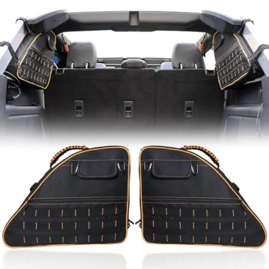 

Сумка для хранения Roll Bar на 2021 2022 2023 Bronco, 4-дверные аксессуары для интерьера, органайзер для багажника, грузовая клетка, седельная сумка, наборы инструментов Holde