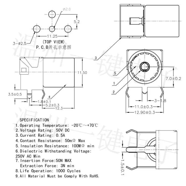 Als Radio-Frequentie Hoofd Coaxiale Connector Tuner Socket Interface Terminal IFP-020 01h0