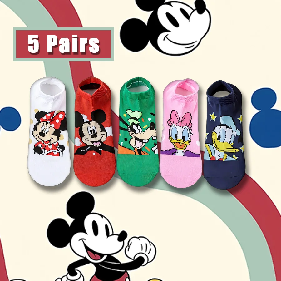 

5 pairsCartoon Anime Ankle Socks Unisex Men Women Street Fashion Novelty Funny Casual Crew Socks Cool Designs