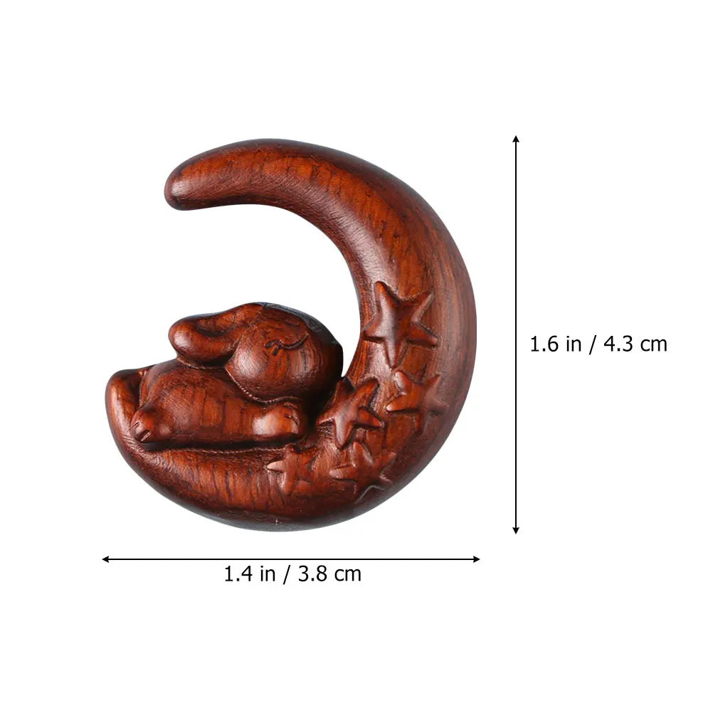 

Retro Wooden Pendant Keychain Decor Diy Crafts Ornament Small Rabbit Wood Hanging Charm Desktop Adorn