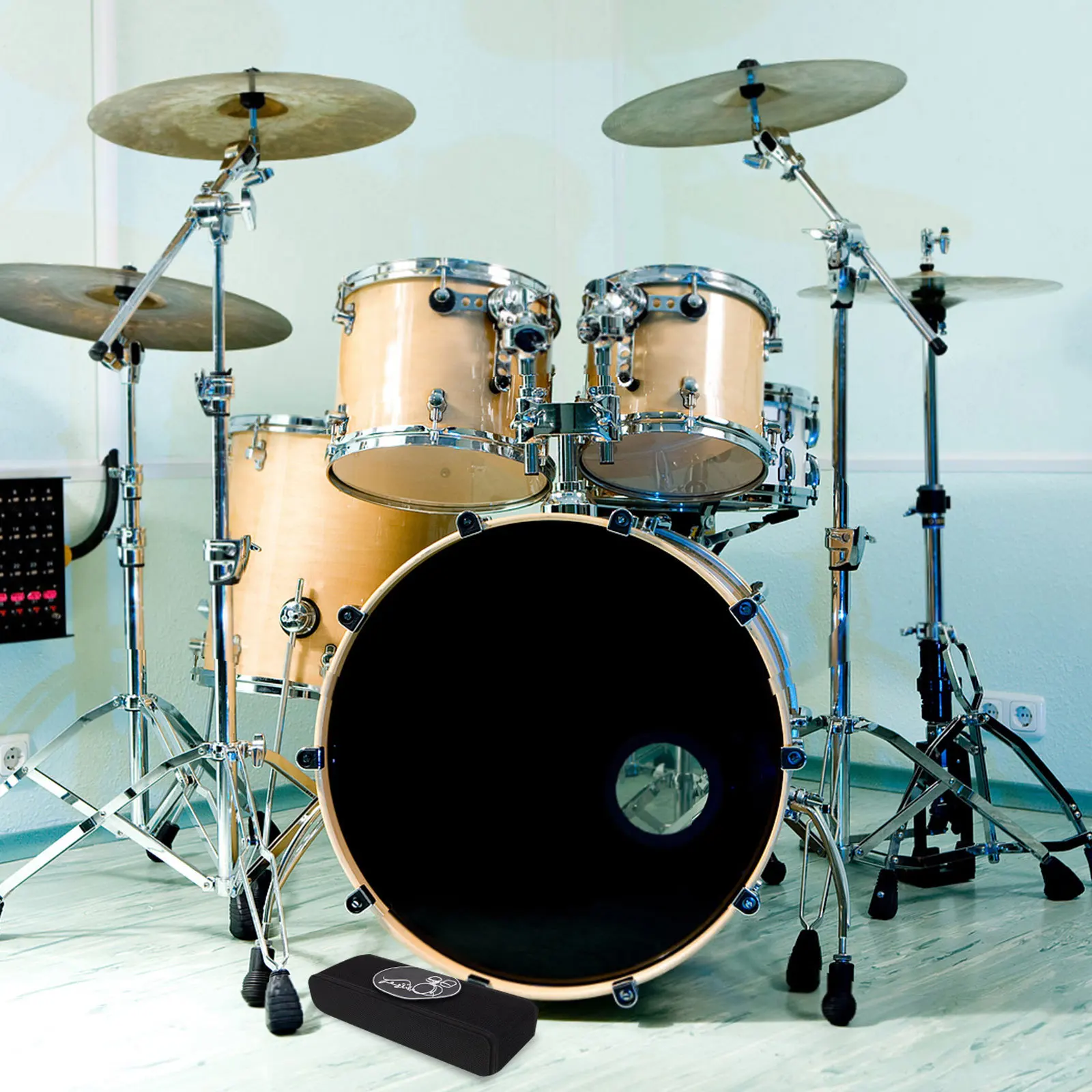 

Bass Drum Blocks Silencers Pad Anti Skid Stoppers Kick Anti-slip Device Anchor Foot Pedal