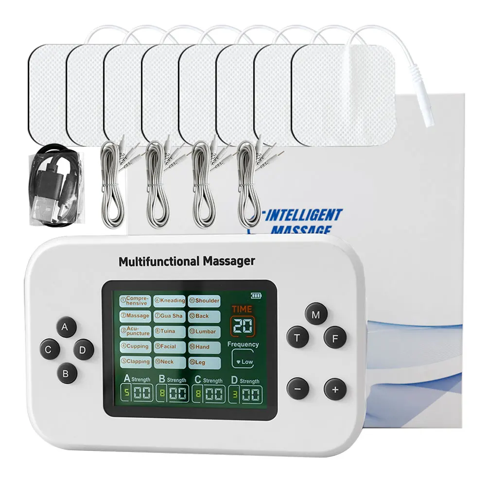 

4 Channels 30 Intensity TENS Unit High and Low Frequency Digital Therapy Massager Electric Muscle Stimulator Pulse Physiotherapy