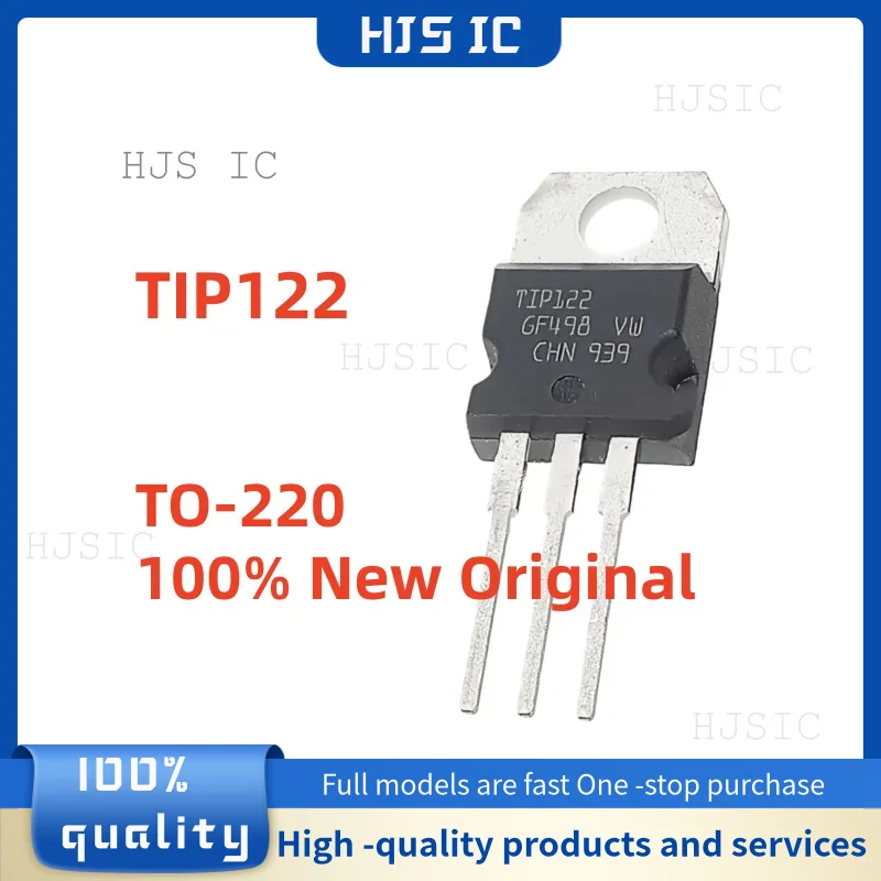 10PCS 100% New Original TIP120 TIP121 TIP122 TIP125 TIP126 TIP127 TO-220 Darlington Transistor Best Quality In Stock