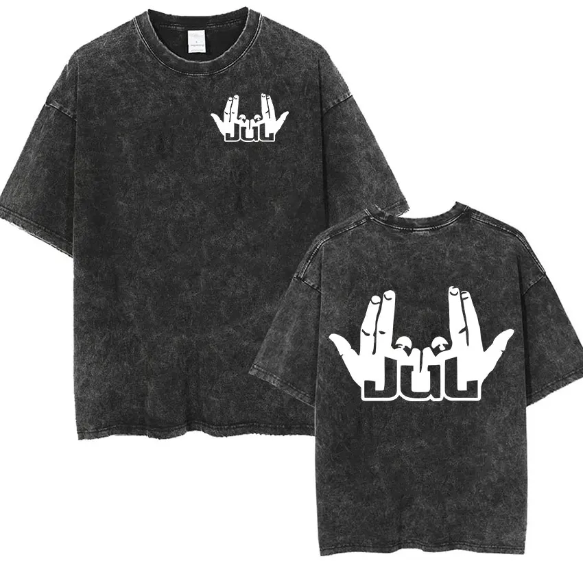 Men Women's T-Shirt Rapper JUL Washed T-Shirts Popular Beach Tees Y2K Classic Print 100% cotton Cotton Clothes Birthday Present