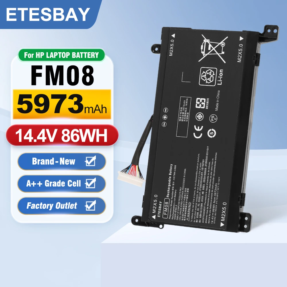 

ETESBAY FM08 Laptop Battery For HP Omen 17-AN013TX 17-AN014TX 17-AN014NG Series HSTNN-LB8B HSTNN-LB8A 922752-421 8922753-421