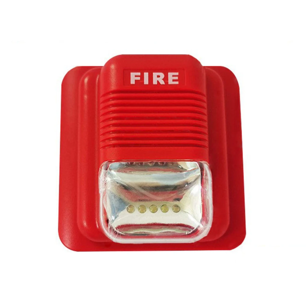 صفارة إنذار سلكية مسموعة ومرئية مع ضوء إحترافي LED ومكبر صوت يعمل عند 12 فولت 24 فولت تيار مستمر لحالات الطوارئ