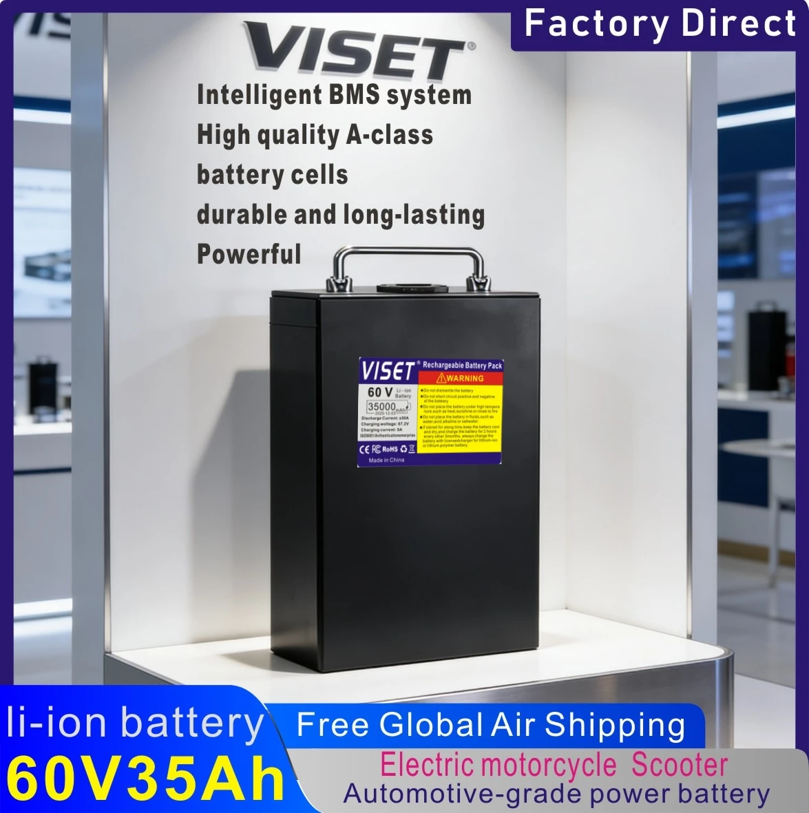 

Новый электрический мотоцикл 60 В, 20 Ач-35 Ач, водонепроницаемый литий-ионный аккумулятор 18650, подходит для Harley Citycoco, аккумулятор для электрических инструментов, скутера