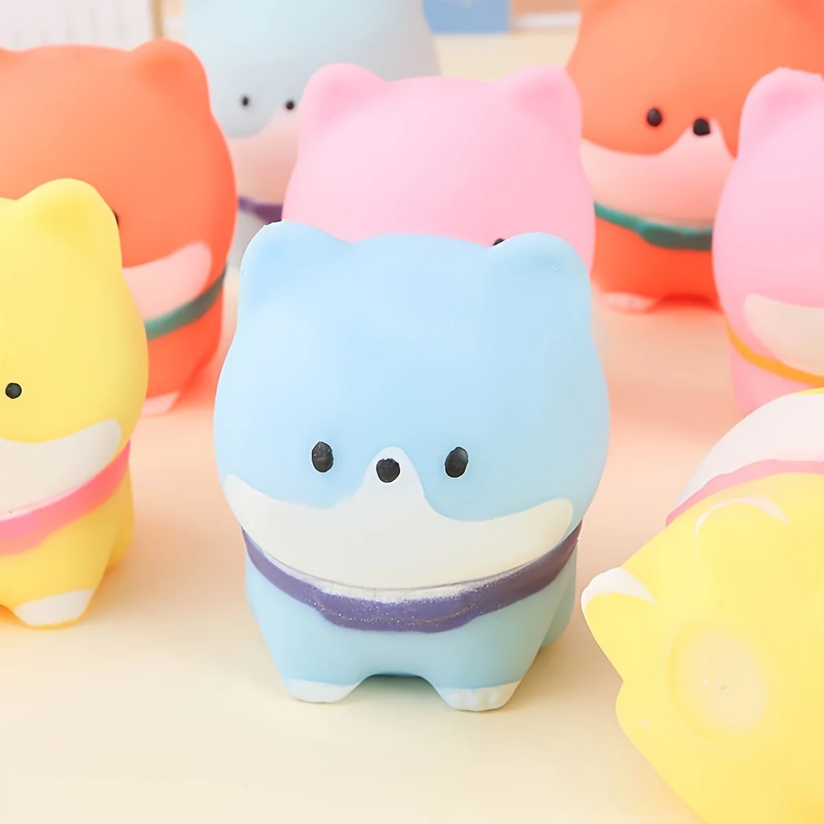 Shiba Inu Fidget Stress Ball - Jouet à presser spongieux Gadget de relaxation anti-anxiété pour adultes et enfants