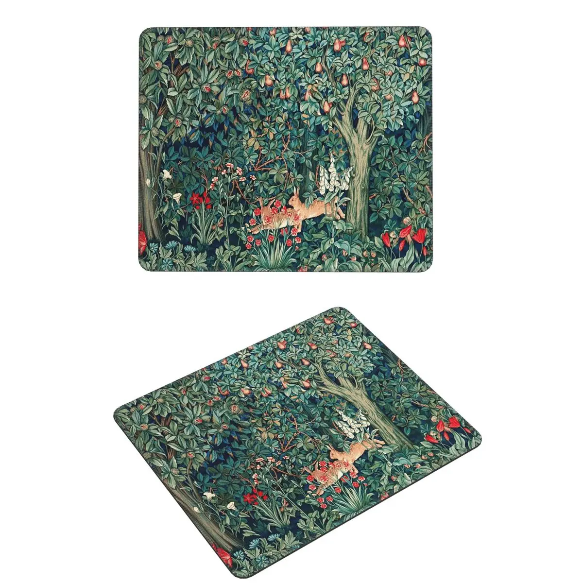 

GREENERY, FOREST ANIMALS Hares синий зеленый коврик для мыши компьютерная клавиатура коврик для мыши геймер ПК коврик для ноутбука офисные коврики для стола