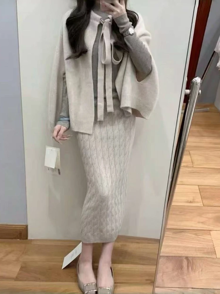 

Осень и зима, новая женская однотонная шаль на шнуровке, элегантная верхняя одежда, кардиган, трикотаж, женский свитер, куртка