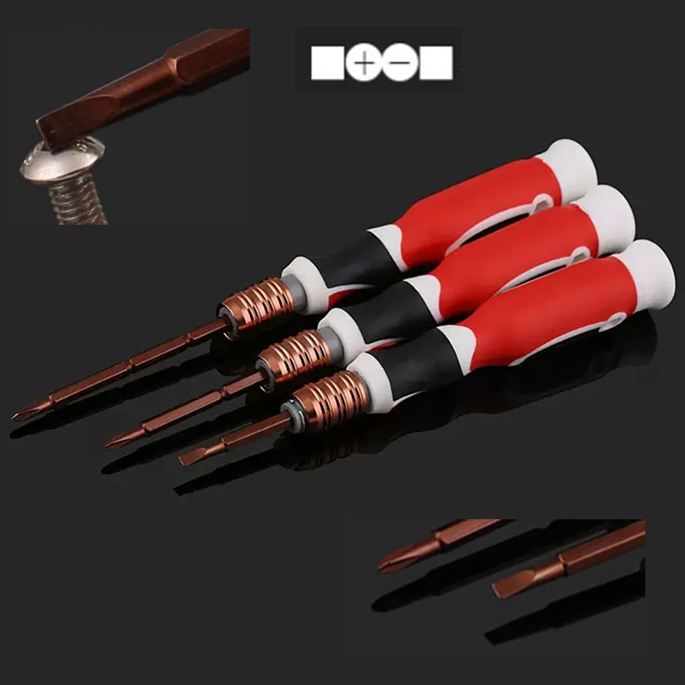 3.0mm S2 Steel Removable Screwdriver 2 In 1 Dual Head Adjustable Dual Purpose Tool Equipped With Phillips Slot And Slotted