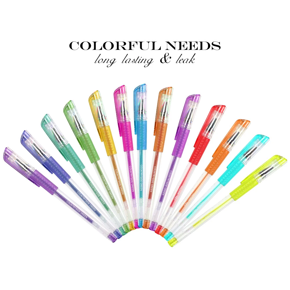 Juego de rotuladores de Gel para colorear, Set de 60 bolígrafos de Gel de piezas y 60 recargas para libros de colores, rotuladores de Gel para dibujar y escribir
