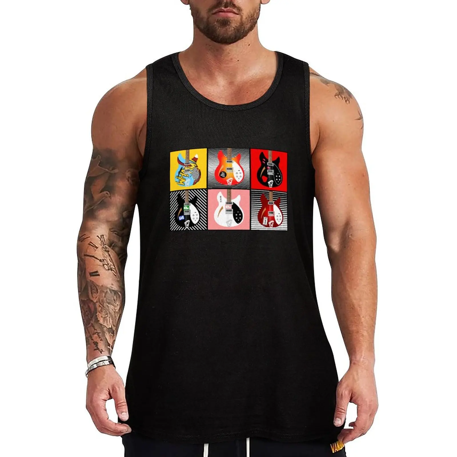 

Paul Weller's Rickenbackers Tank Top Workout Ready Tank Top Moisture Wicking Athletic Top