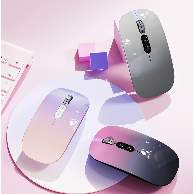 

Dual Mode 2.4G Wireless Mouse One-Click Desktop Function Type-C Rechargeable Silent Backlight Mice for Laptop PC New