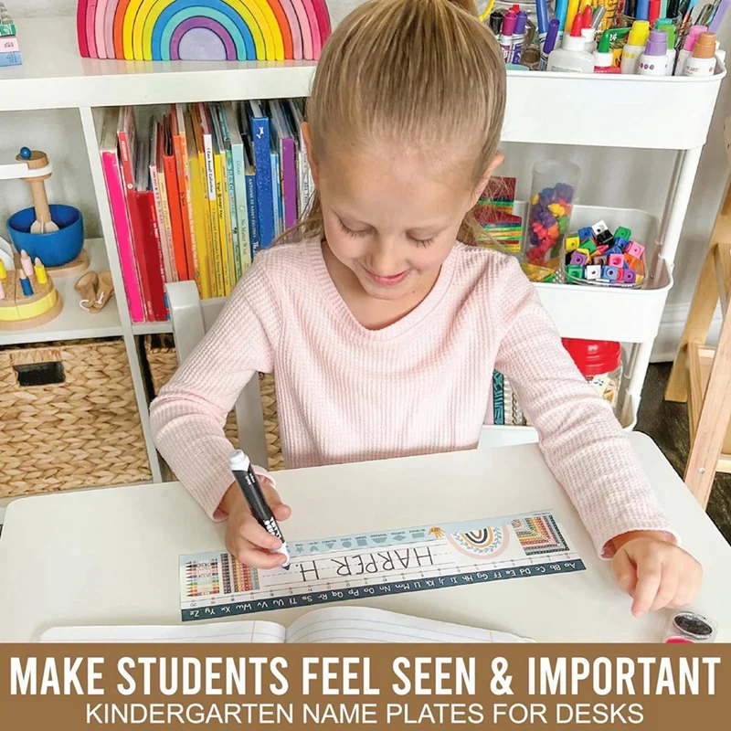 25 targhette per insegnanti Boho per scrivania in aula - targhette per nome da scrivania per aula, asilo, targhette per scrivania per studenti