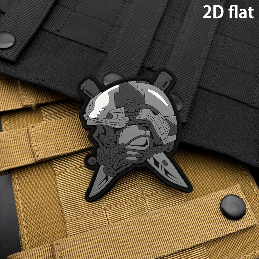 Specifications Available: 1Pc/2Pcs/3Pcs. Irregular Cross-Shaped Tool Helmet Luminous Rubber Velcro Patch with Matching Black Edge Layered Soft Rubber, Suitable for Tactical Jackets, Cycling Bags, Baseball Caps, and Various Clothing Accessories view 5