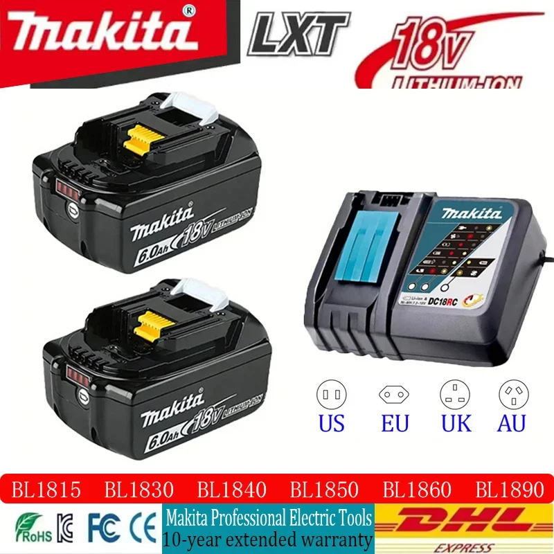 

Genuine Makita 18V 2Ah/3Ah/5Ah/6Ah Compatible Makita Battery BL1860 BL1850B BL1830 Series Battery Replacement Battery
