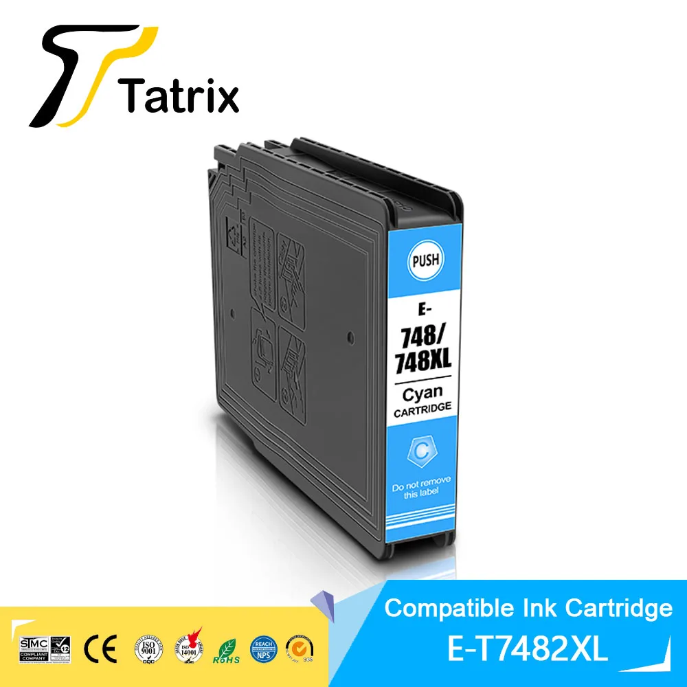 Imagem -03 - Tatrix T748xxl T748xl120 T748 748 748xl Cartucho de Tinta Compatível para Epson Workforce Pro Wf6090 Wf-6530 6590 Wf8090 Wf9590