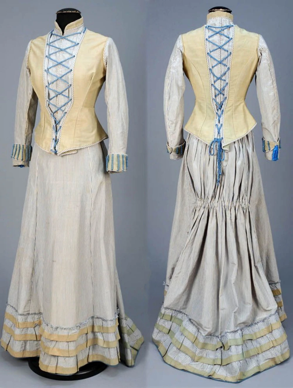 1880s Day Dress Edwardian Duchess Afternoon Walking Costume Victorian Renaissance Colonial Scottish Highlands Ball Gown