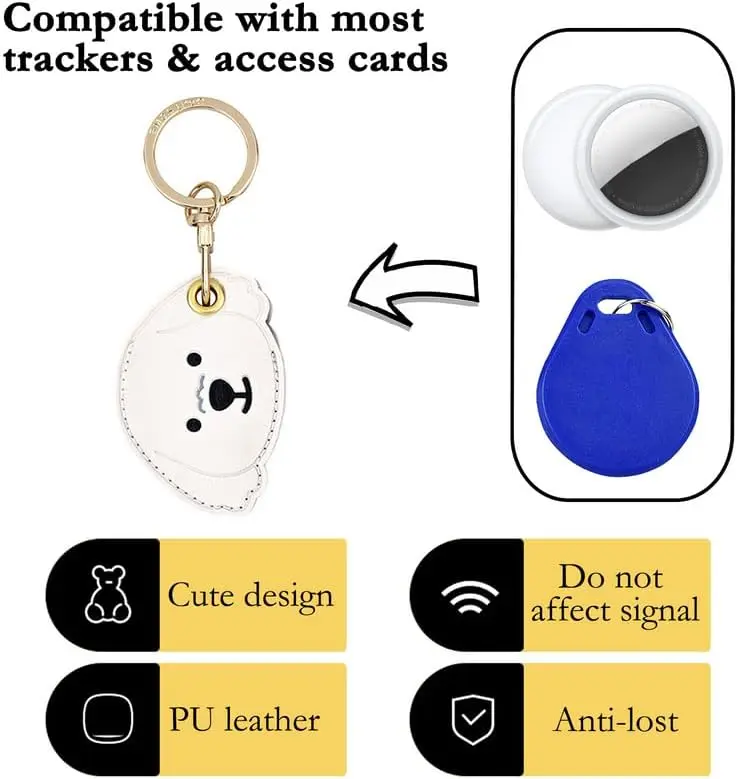 애플 에어태그용 가죽 키체인 케이스 거치대, 키체인 링이 있는 보호 에어태그 커버, 열쇠용 스크래치 방지 에어태그 케이스
