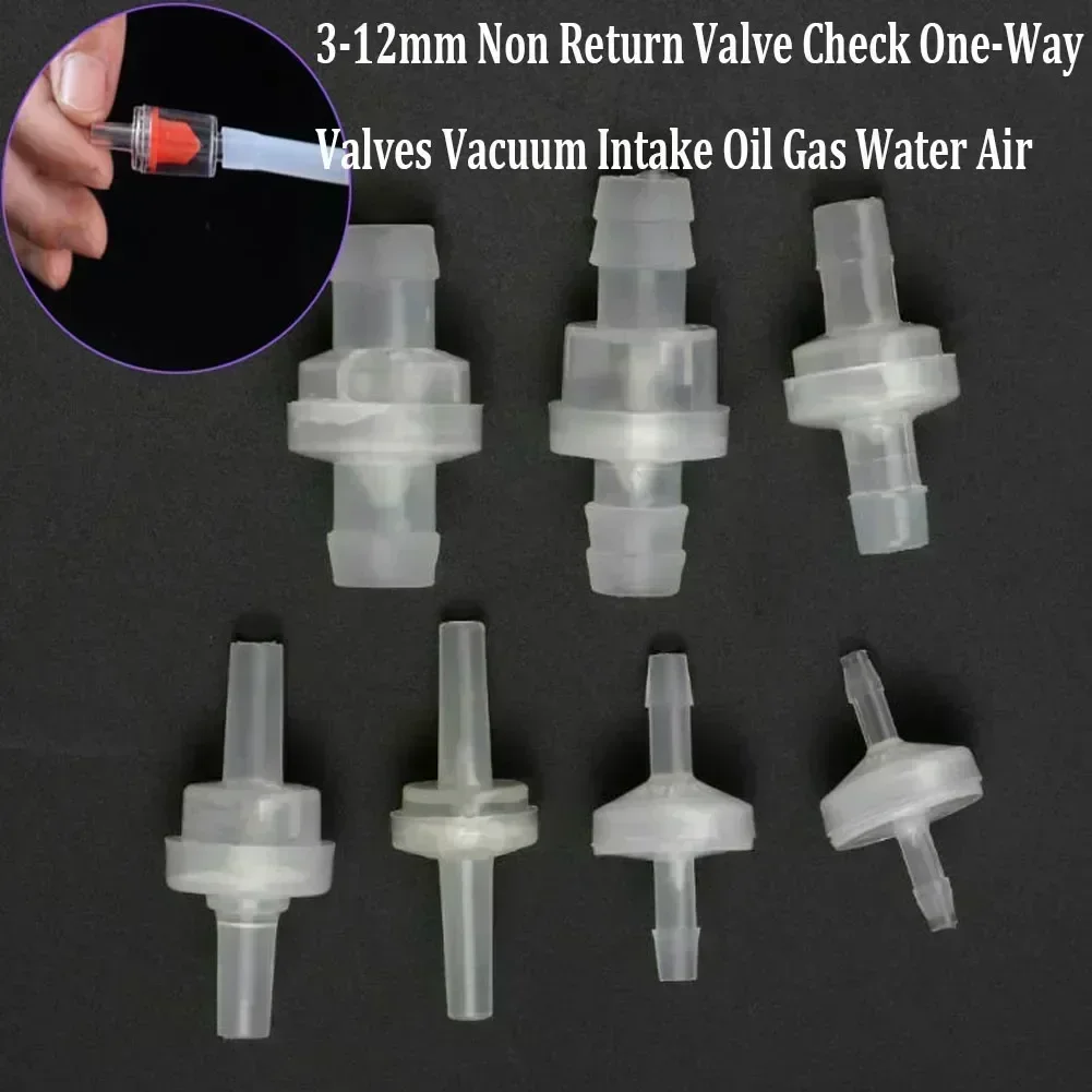 

3mm To 12mm Plastic White Check Valve Way Non-return Valve Oil Gas Water Air For Power Tool Accessory