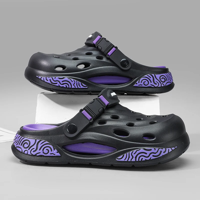 

Новые летние пляжные сабо для мужчин, уличные сандалии, мужские нескользящие мягкие тапочки, шлепанцы из ЭВА, повседневная садовая обувь, мужские пляжные тапочки