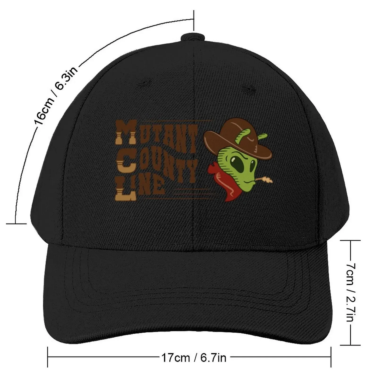 Mutant County Line Baseball Cap Gentleman Hat western Hat Sunhat Designer Man Women's