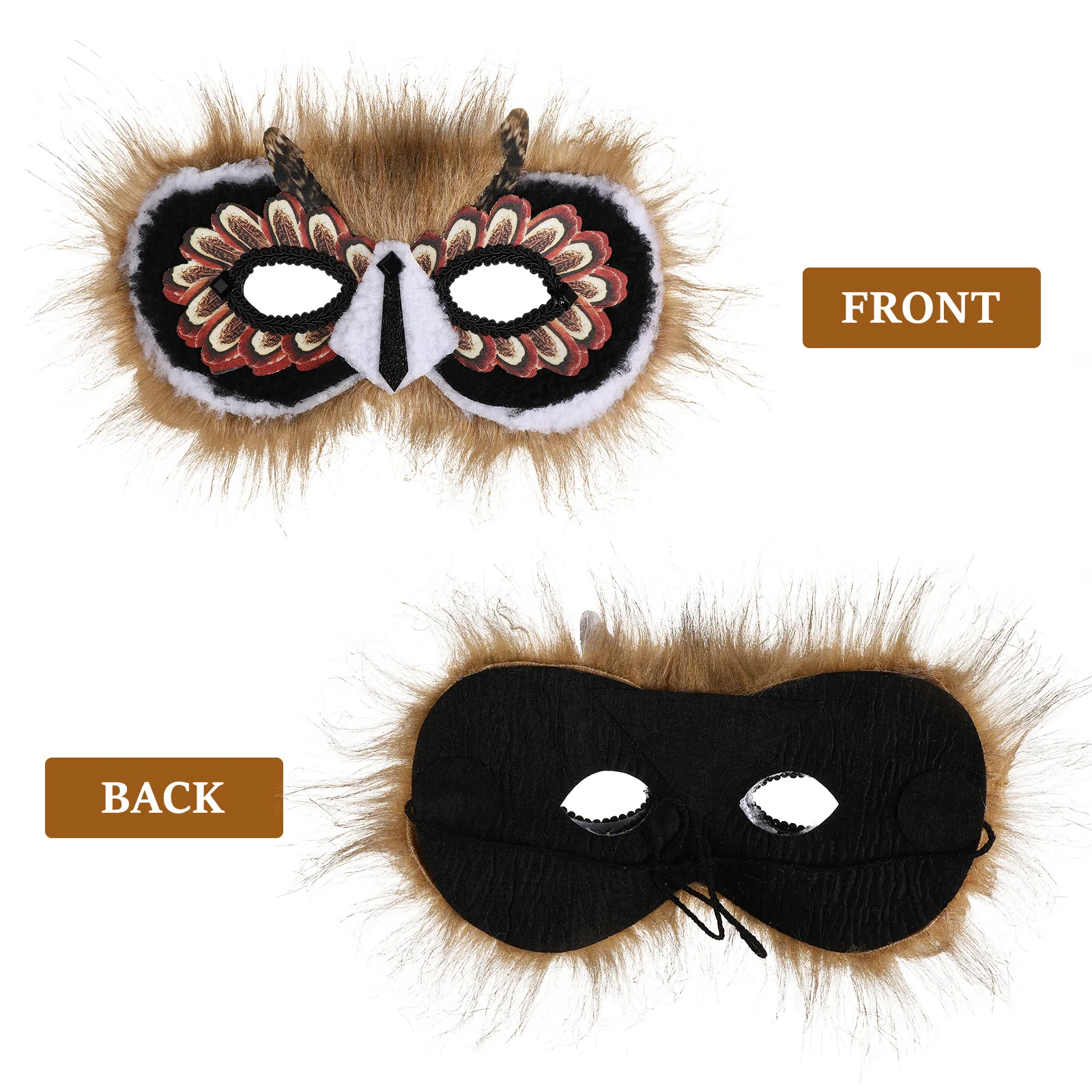

1 Set Owl Wings Mask Fine Chic Safe Stage Performance Prop Dress Up Costume for Kids Animal Owl Toy Set