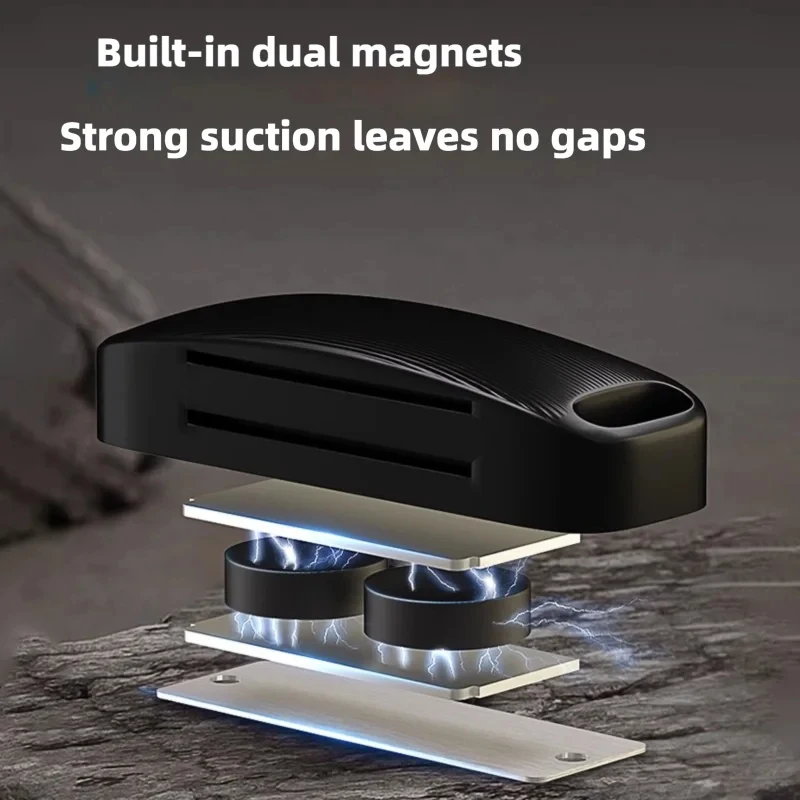 Drill-Free Magnetic Cabinet Locks No-Punch Lock Magnet Closures Buckle for Kitchen Bedroom Cabinet Door Magnetic Strips Drawer L - view 3