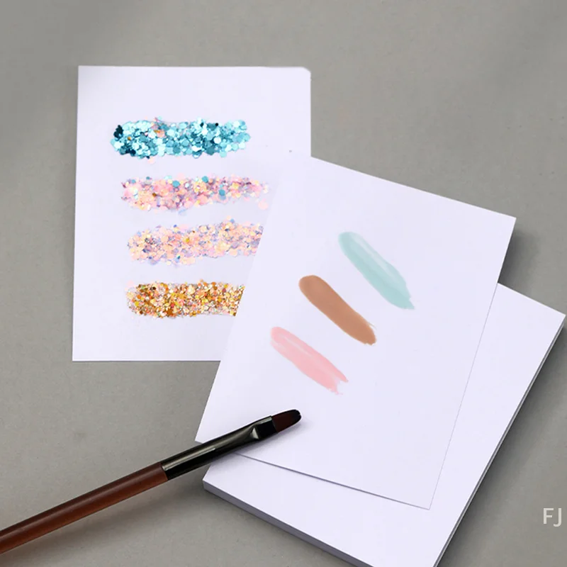 [YU] 50/500 feuilles de papier à colle teinté jetable Palette de tonification des ongles déchirable vernis à ongles plateau de mélange de couleurs papier imperméable