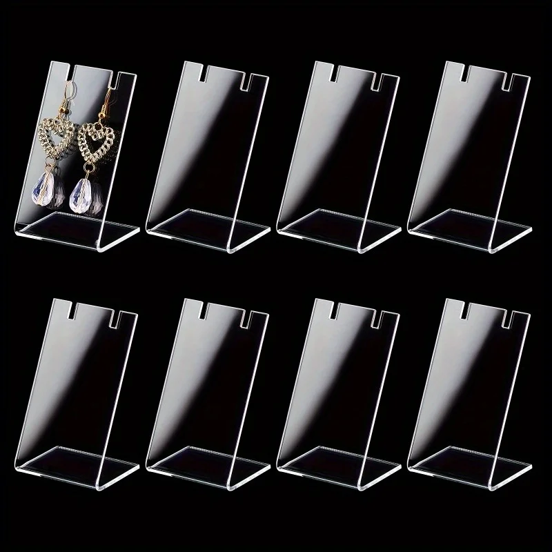 

3/6 шт. подставки для выставки товаров, органайзер для ожерелья и сережек для ювелирных изделий, висячие наклонные реквизиты для показа, розничный магазин, маркетинг