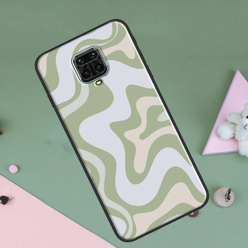 Sage Green Swirl Aesthetic Funda For Xiaomi Redmi Note 12 Pro 12S 11 Pro 11S 8 9 10 Pro 10S 9S Redmi 12C 9C 10C Case