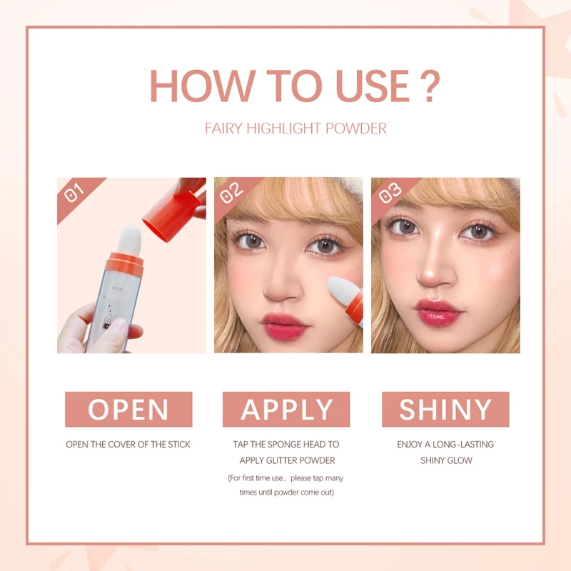 Ibcccndc Fairy Dust Fairy Powder Highlighter Powder Shimmer Contour Blush Powder Blush For Girl Face Body