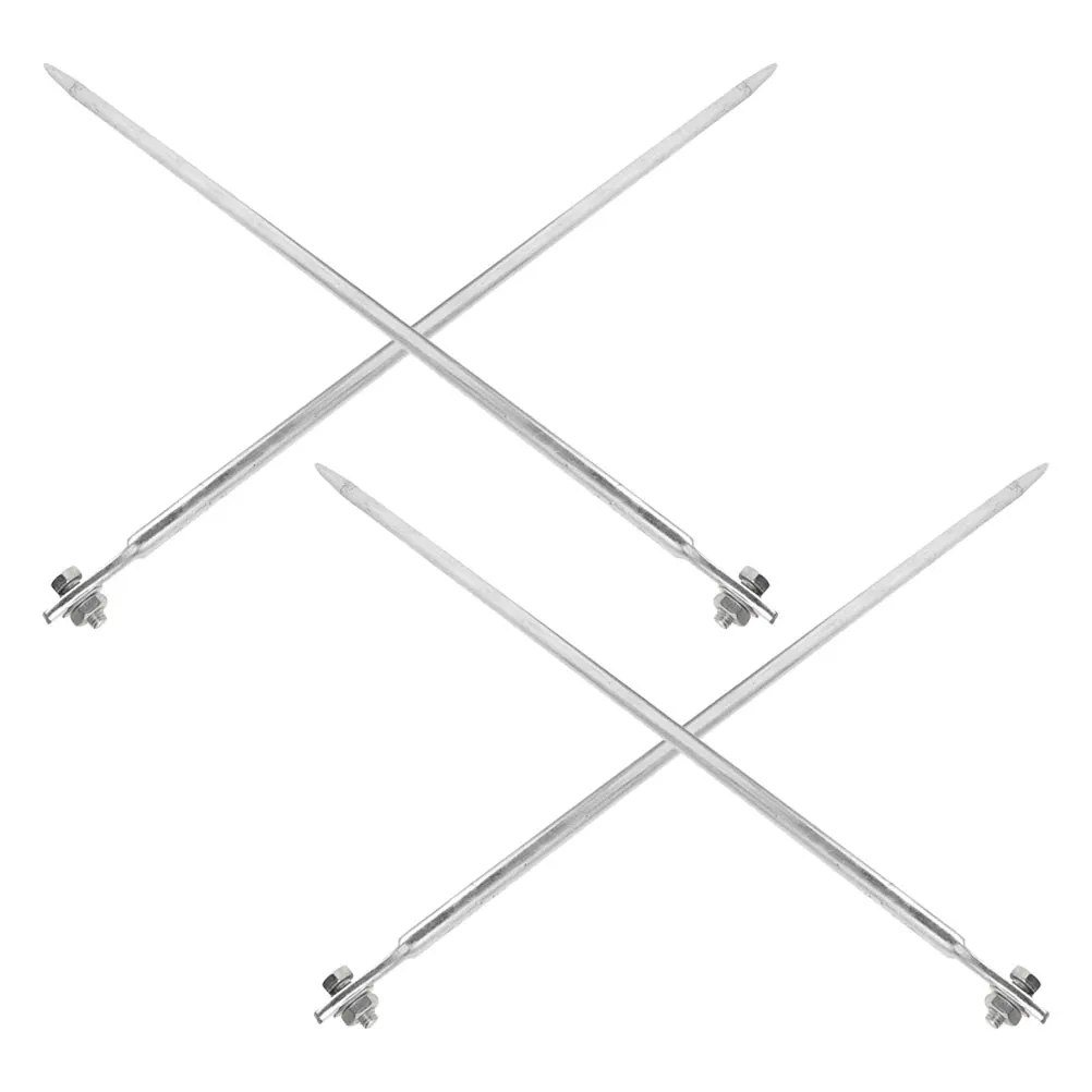 

4pcs Grounding Rod Electrical Post Metal Pins Wire Driver Fence High Conductivity Weather Resistance Easy Installation Outdoor