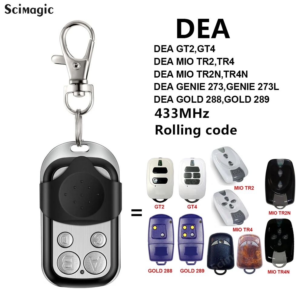 

For DEA GT2 GT4 DEA MIO TR2 TR4 433MHz Garage Remote Control DEA Gate Openner Command Rolling Code 433.92MHz