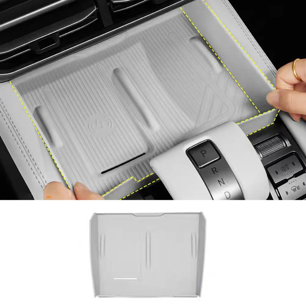 

Fit For Equation Leopard Titanium 3 Wireless Charging Silicone Pad Water Cup Central Control Gear Shift Protection Pad Storage