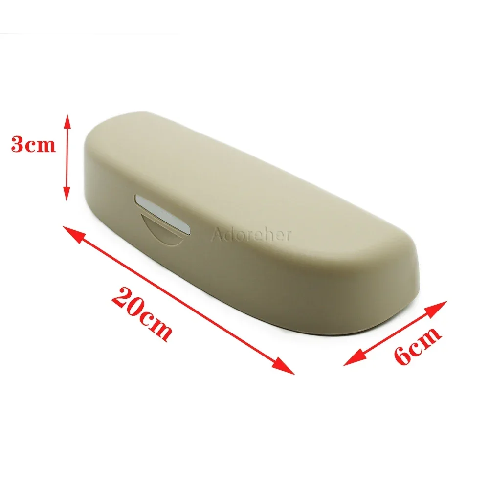 Beige Auto Eyeglasses Accessories Sun Glasses Spectacles Holder Box Case Fit For Audi A4 B8 B9 A3 8V Q3 Q5 Q7 2013-2017