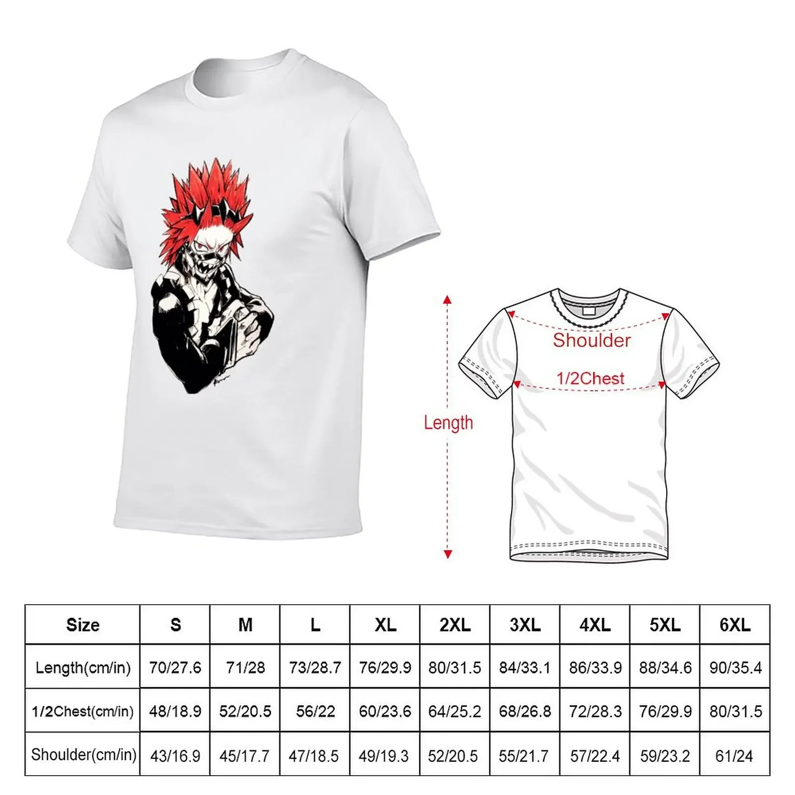 Red Riot/ Kirishima/Alboroto Rojo T-Shirt funny gifts anime clothes shirts graphic tee men