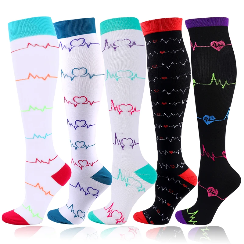 58 Styles Compression Socks Fit For Men Women Nurse Medical Edema Diabetes Varicose Veins Running Hiking Breathable Sports Socks