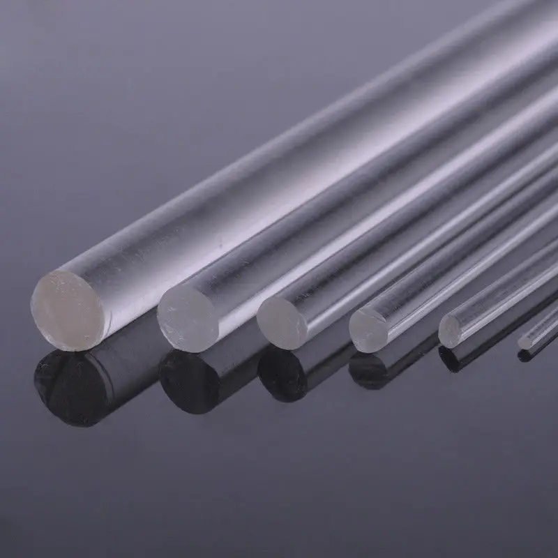 1/5/10pcs Clear Acrylic Rods Round Bars, DIY Model Making Material, Craft Accessories, 1-20mm Diameter Length 100-300mm