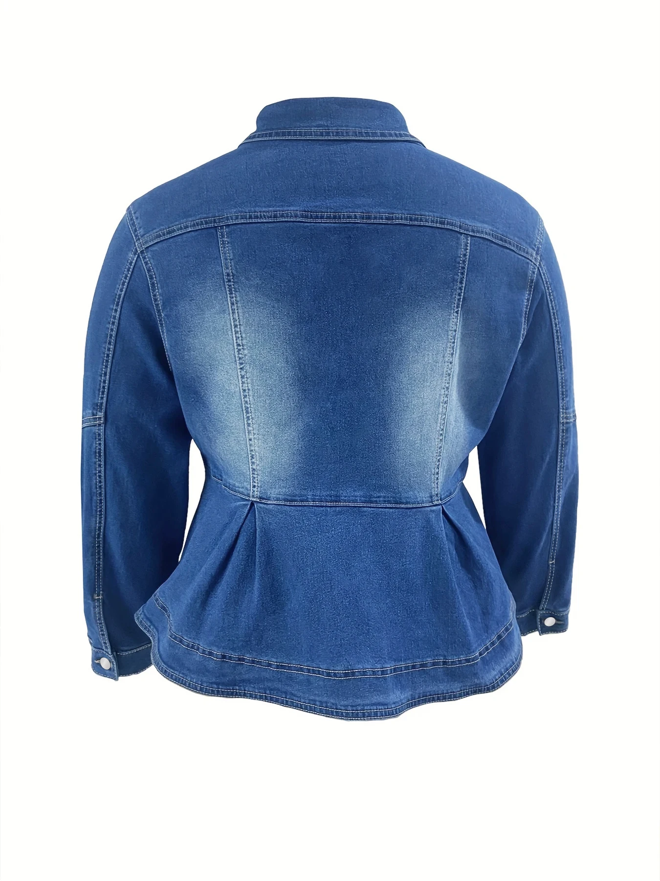 Veste en jean courte pour femme, grande taille, Design élégant, couché à la taille, délavé, confortable, grande taille