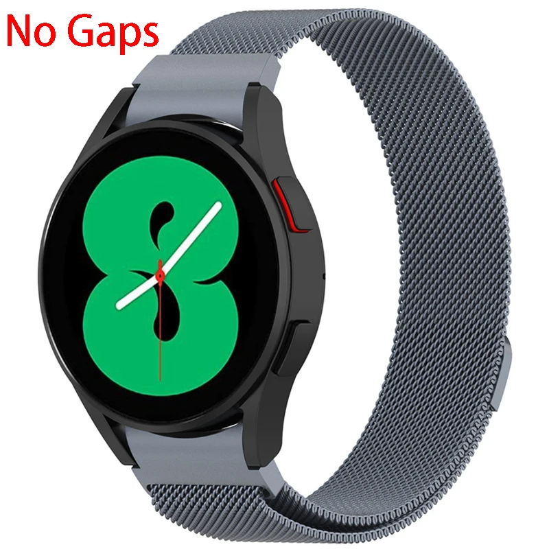 

No Gaps Magnetic Strap For Samsung Galaxy Watch 4 44mm 40mm Curved end Metal belt Bracelet Galaxy Watch 4 Classic 46mm 42mm Band
