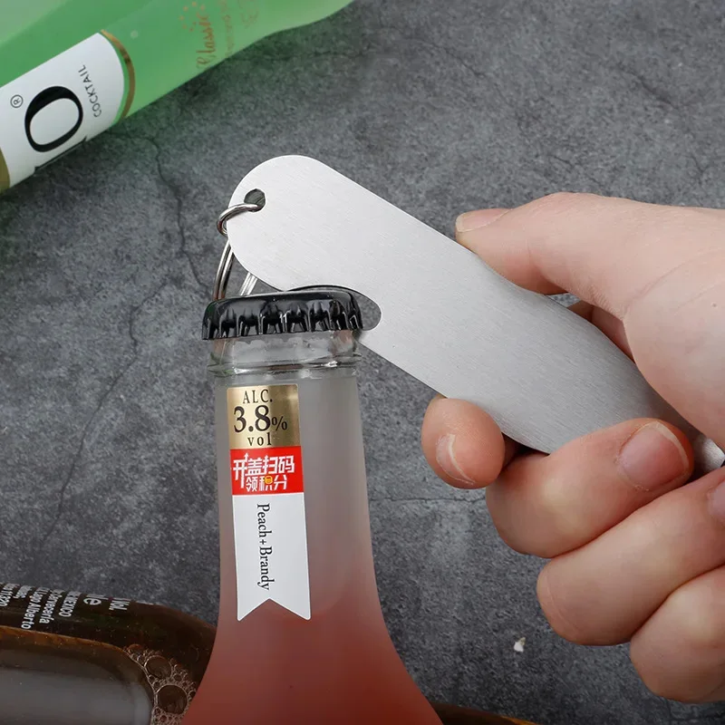 2 In 1 Stainless Steel Beer Bottle Opener Multifunctional Wine Opener Beer Paint Oil Barrel Milk Powder Opener Kitchen Gadgets