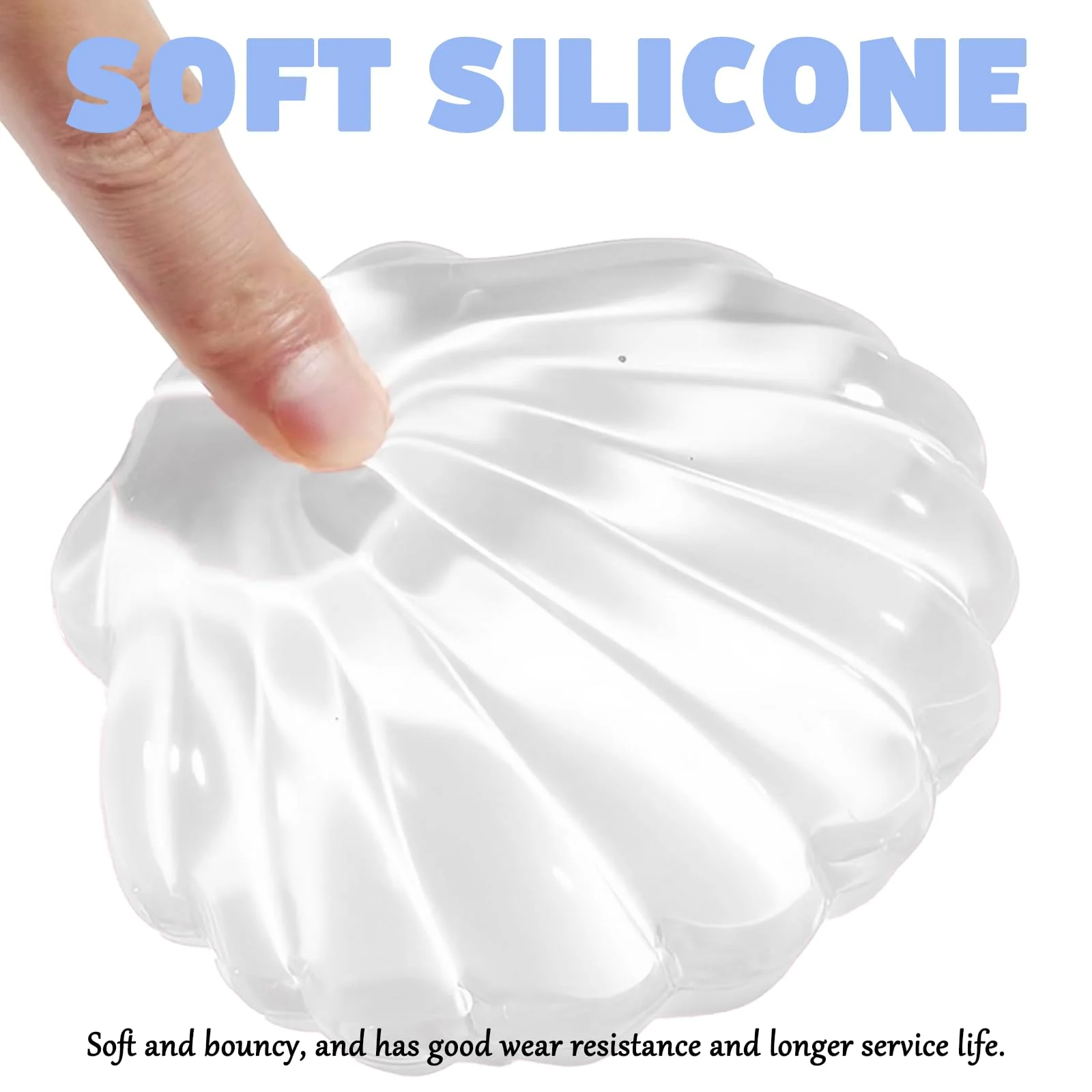 

Crystal Transparent Shell Silicone Mouse Pad, Ergonomic Design, Anti-slip Bottom, Relieve Wrist Fatigue, for Home Office Gaming