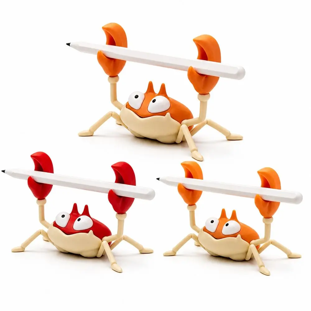 New PLA Crab Pen Holder Crab Shape Creative Style Crab Pencil Holder Weightlifting Novelty Desk Organizer Party Decor