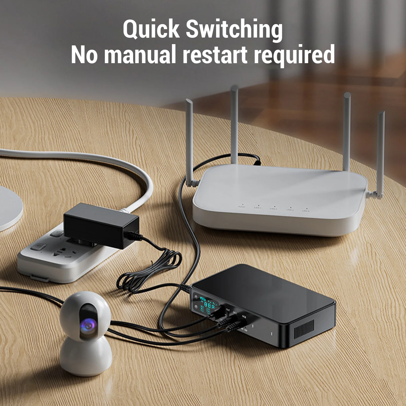 مصدر طاقة غير منقطع USB Tyрe-C تيار مستمر 5 فولت 9 فولت 12 فولت مخرج بطارية 18000 مللي أمبير UPS احتياطية لنظام التحكم في الوصول جهاز توجيه الكاميرا #3