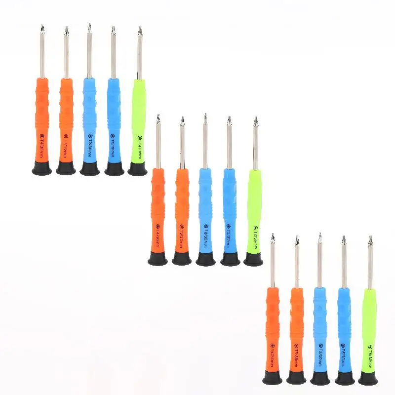 1/3 مجموعات مفك توركس T2 T3 T4 T5 ستار بت لتقوم بها بنفسك الهاتف المحمول أدوات إصلاح اليد عدة البلاستيك + 45 # الصلب