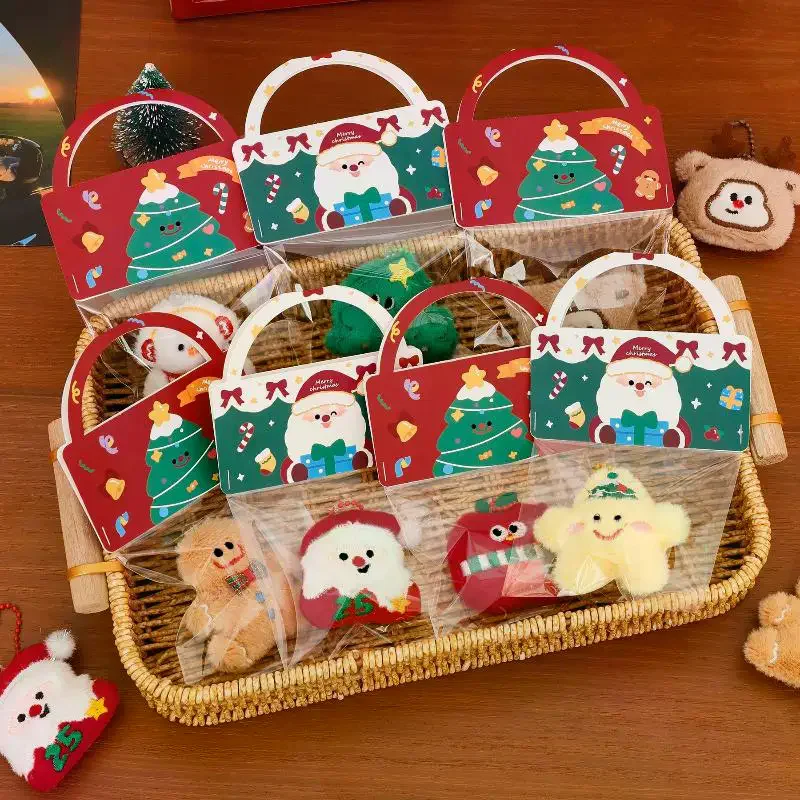 Novelty Santa Claus Snowman Plush Keychain; Unique Christmas Ornament for Bags; Ideal Friendship Gift and Backpack Accessory.